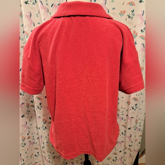 Vintage Y2K Juicy Couture Neon Pink Cotton Terry Cloth Jogger Short Set SZ XL - Picture 3 of 9